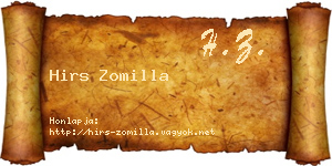 Hirs Zomilla névjegykártya